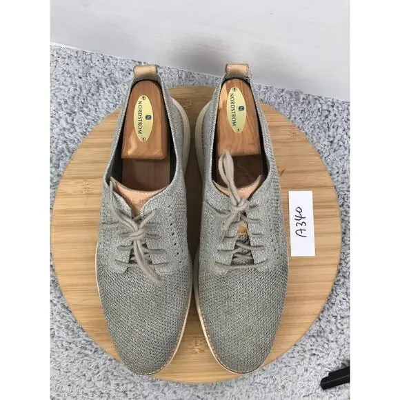 Cole Haan Mens 10M OriginalGrand Gray Stitchlite Plain Toe Casual Oxford Sneaker - Picture 5 of 10